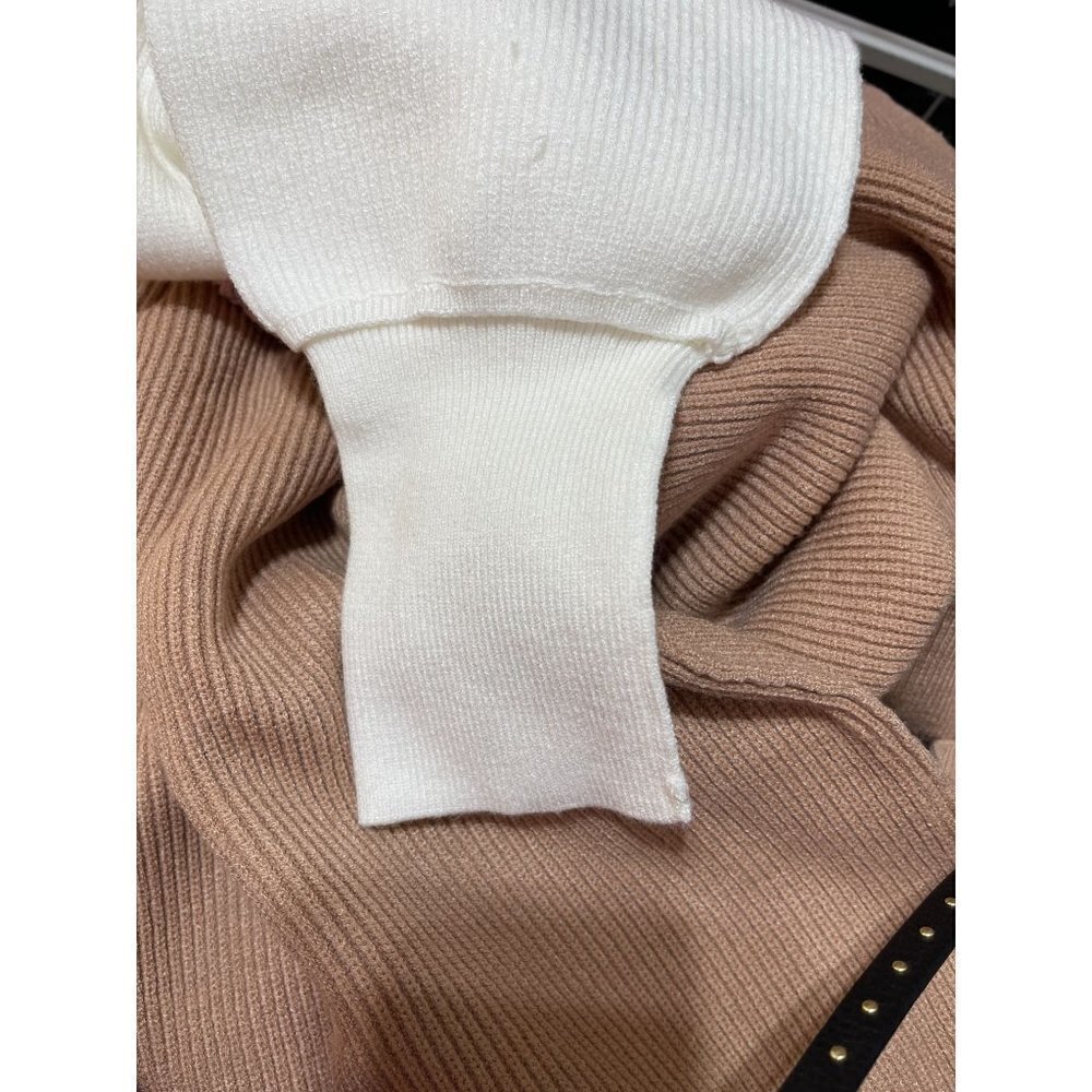 ANRABESS Women Crewneck Sleeve Oversize Ribbed Knit Pullover Sweater Size XL Ext - Picture 5 of 6